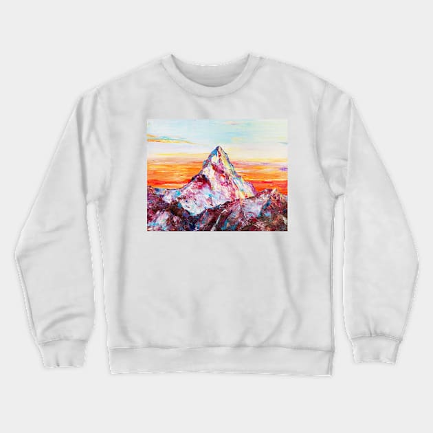 Many-Faced Everest Crewneck Sweatshirt by NataliaShchip